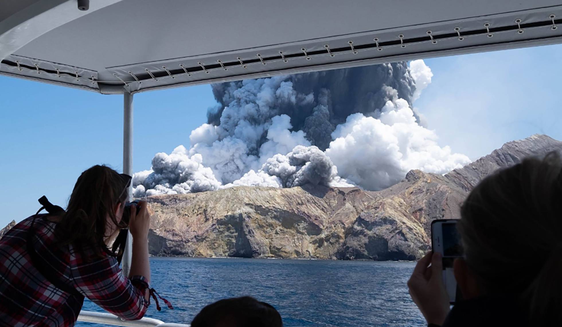 Momentos después de la explosión del volcán.