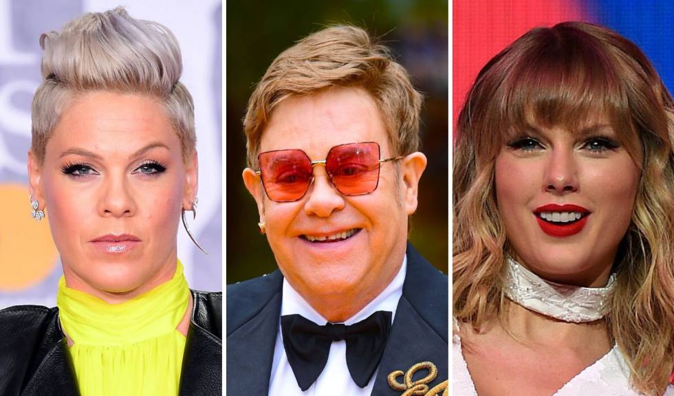 Pink, Elton John y Taylor Swift.