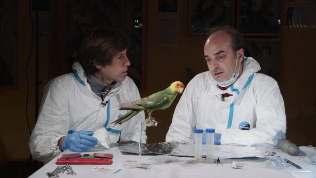 Pere Renom y el genetista Carles Lalueza-Fox.
