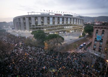 Barcelona - Real Madrid: las protestas del Clásico, en imágenes