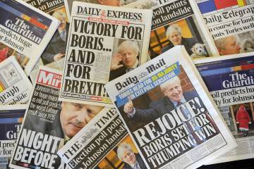 The ‘Daily Mirror’ was blocked from boarding the Conservative Party campaign bus November 21.