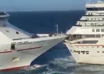 Dos cruceros de la compañía Carnival chocan entre sí en el puerto de Cozumel