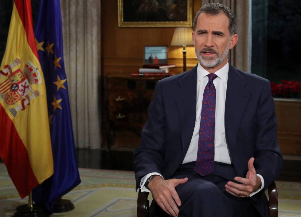 Felipe VI during his 2018 Christmas speech.