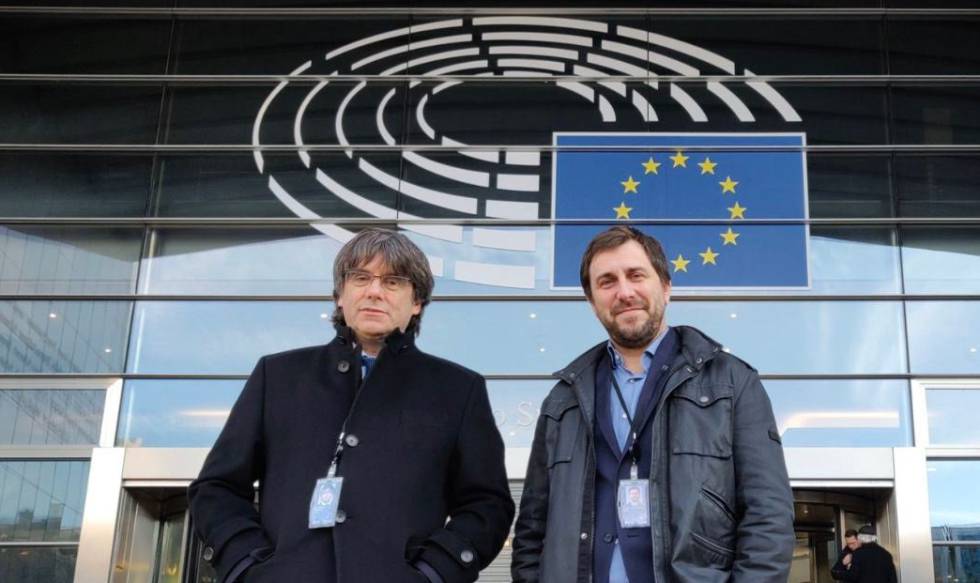 Carles Puigdemont and Toni Comin.