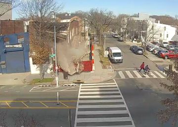 Dos personas se salvan de ser aplastadas por el derrumbe de un edificio en Washington