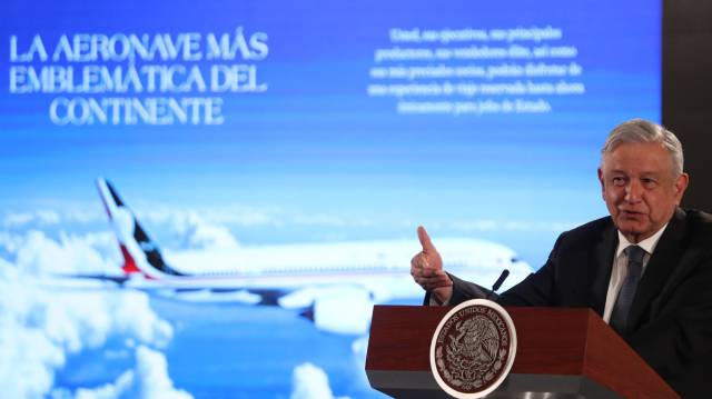 López Obrador, durante una conferencia