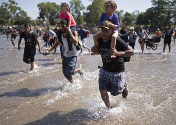 Choques entre migrantes y Guardia Nacional al intentar entrar a México