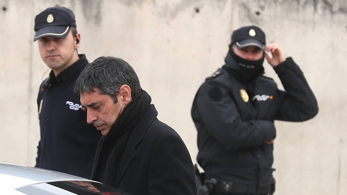 Trapero, tras el receso del juicio, este lunes.