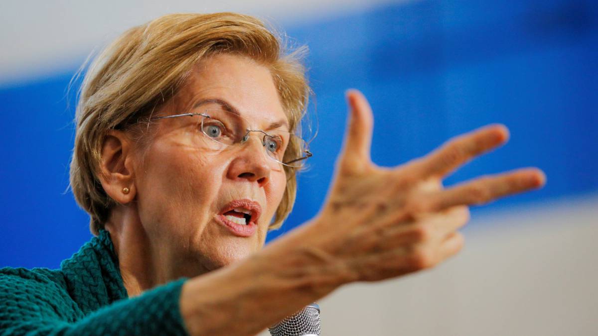 La precandidata demócrata Elizabeth Warren.