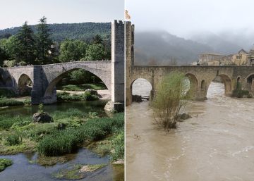 L’abans i el després del pas del temporal Glòria