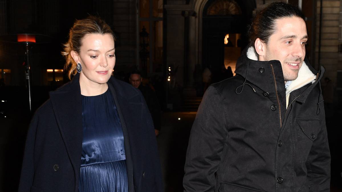 Marta Ortega y Carlos Torretta, a la salida del desfile de Valentino, en París, el miércoles.