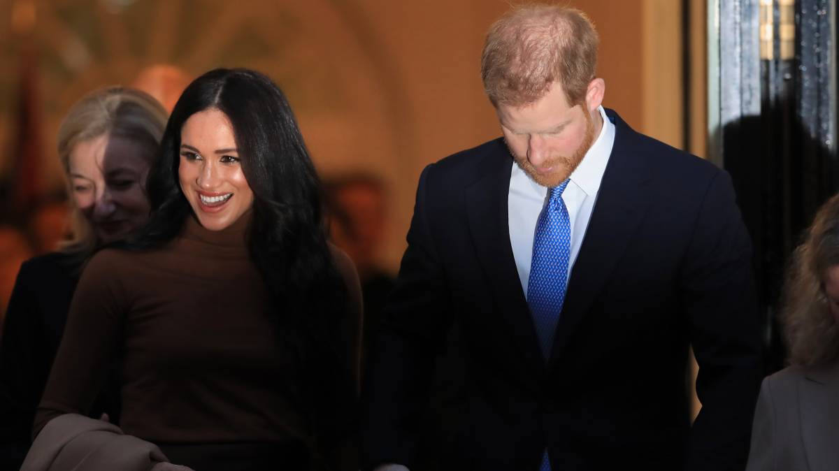 El príncipe Enrique y Meghan Markle durante su visita a la Casa de Canadá en Londres el pasado día 7.