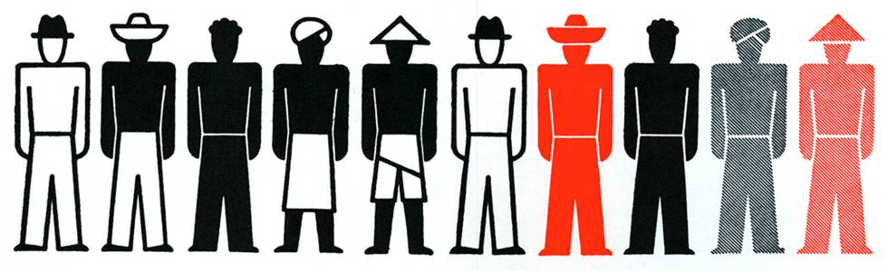 Dibujos de la colección Isotype, creada por Otto Neurath y Gerad Arntz.