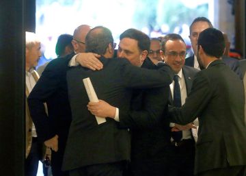 Así ha sido la llegada de Junqueras y otros presos del ‘procés’ al Parlament