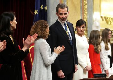 La solemne apertura de la XIV legislatura en el Congreso de los Diputados, en imágenes
