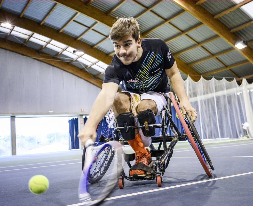 Martín, número 14 en la clasificación mundial, en su silla de ruedas.