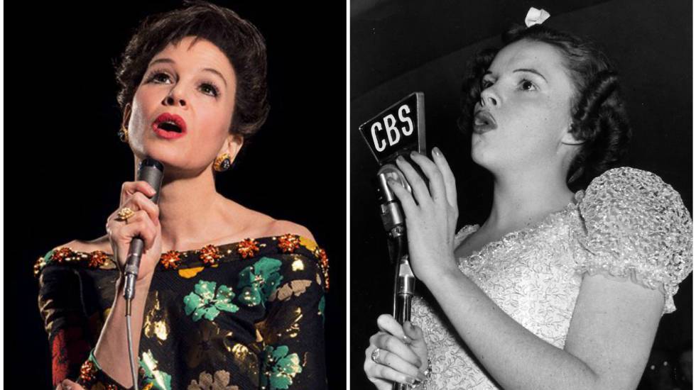 A la izquierda, Renée Zellweger; a la derecha Judy Garland. rn