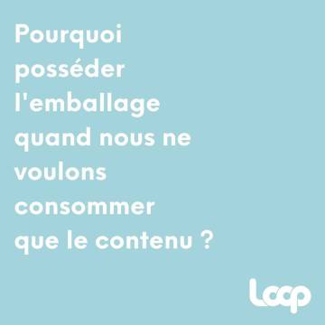 ¿Por qué poseer el envase cuando queremos consumir sólo el contenido?