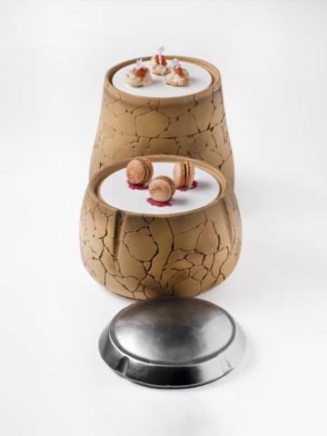 Pieza que simula un corcho diseñada para el restaurante Coque, de Mario Sandoval.