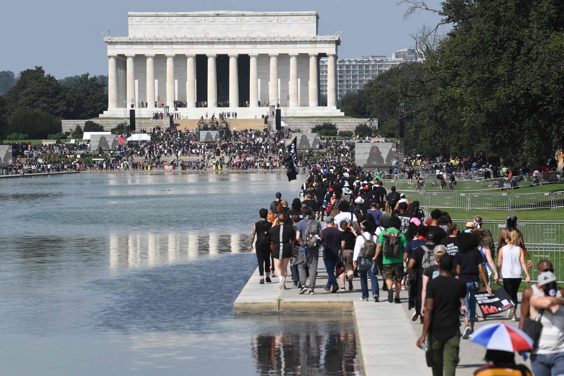 La marcha contra el racismo en Washington, en imágenes