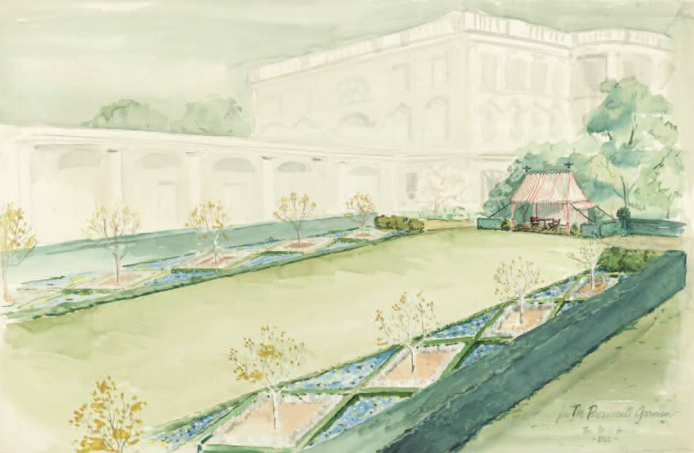 melania trump jardin casa blanca