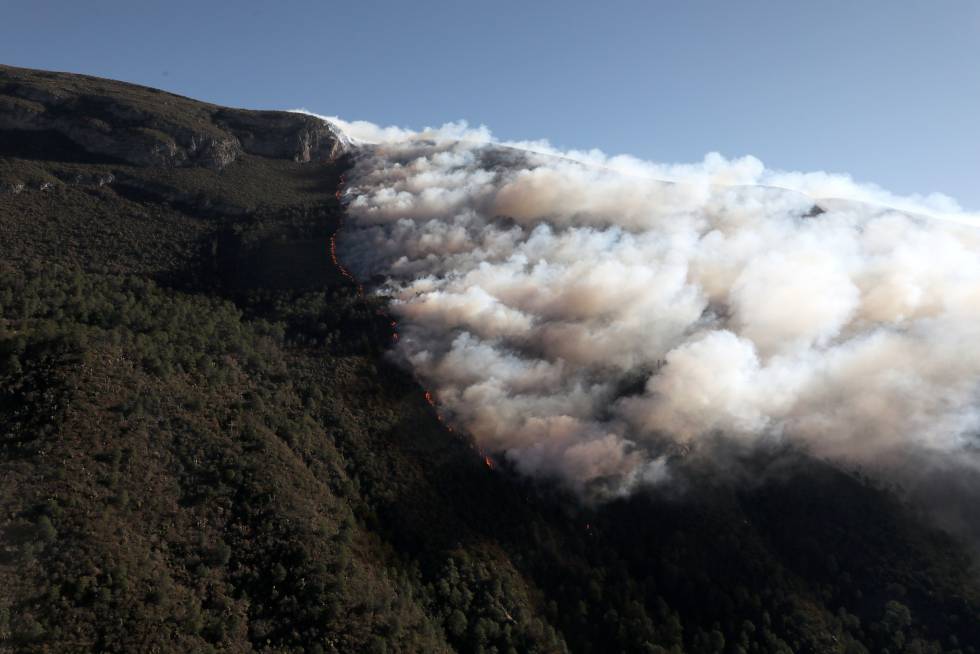 Los incendios en la sierra de Arteaga, en imágenes