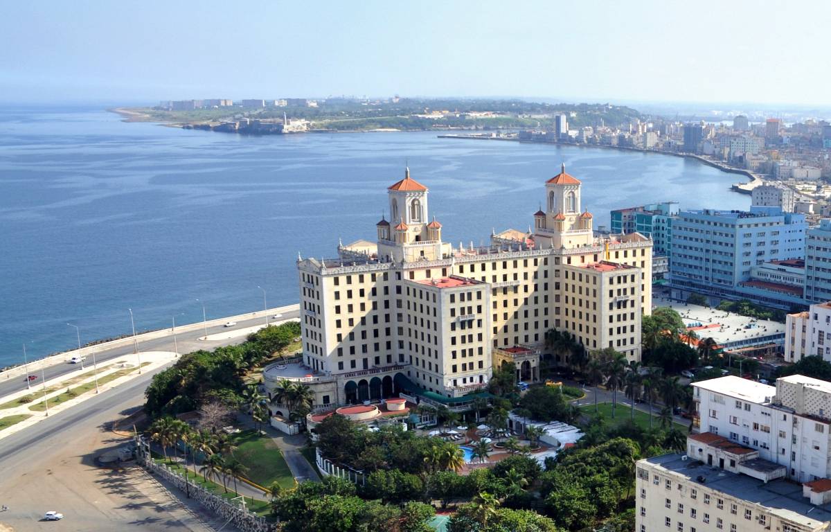El hotel Nacional de Cuba, con sus espectaculares vistas de la bahía de La Habana.
