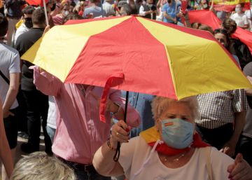 La manifestación en Colón para protestar contra los indultos del ‘procés’, en imágenes