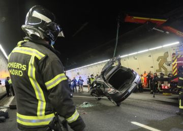 Simulacro en el interior de la M-30 Simulacro en el interior de la M-30