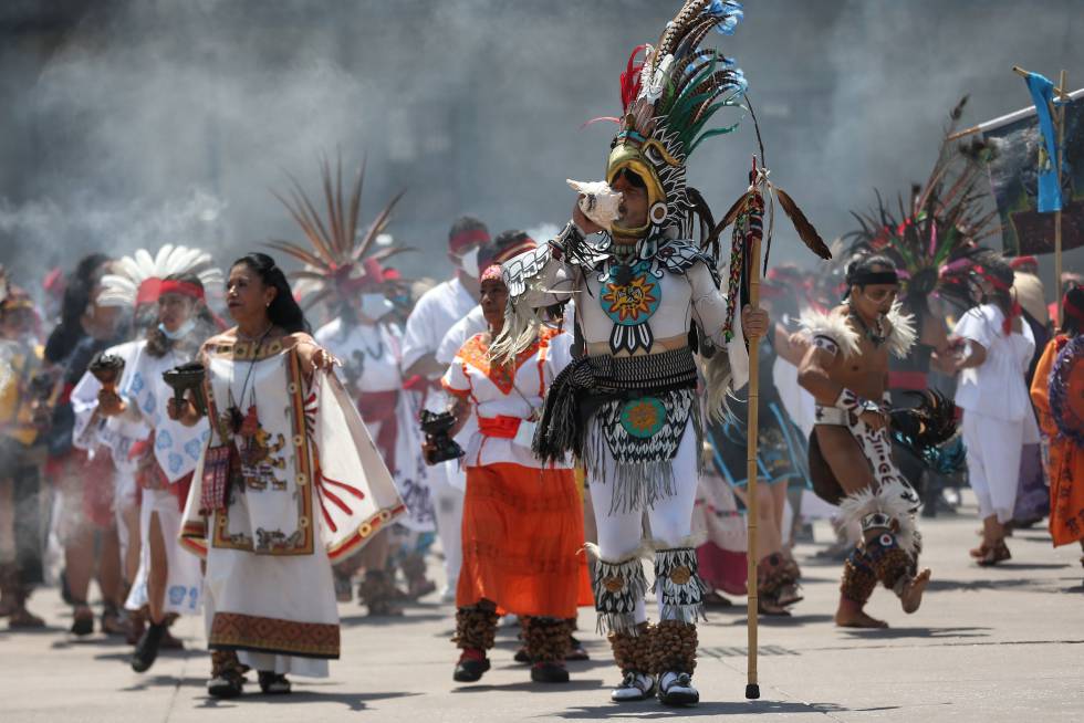 El aniversario 696 de la fundación de Tenochtitlan, en imágenes
