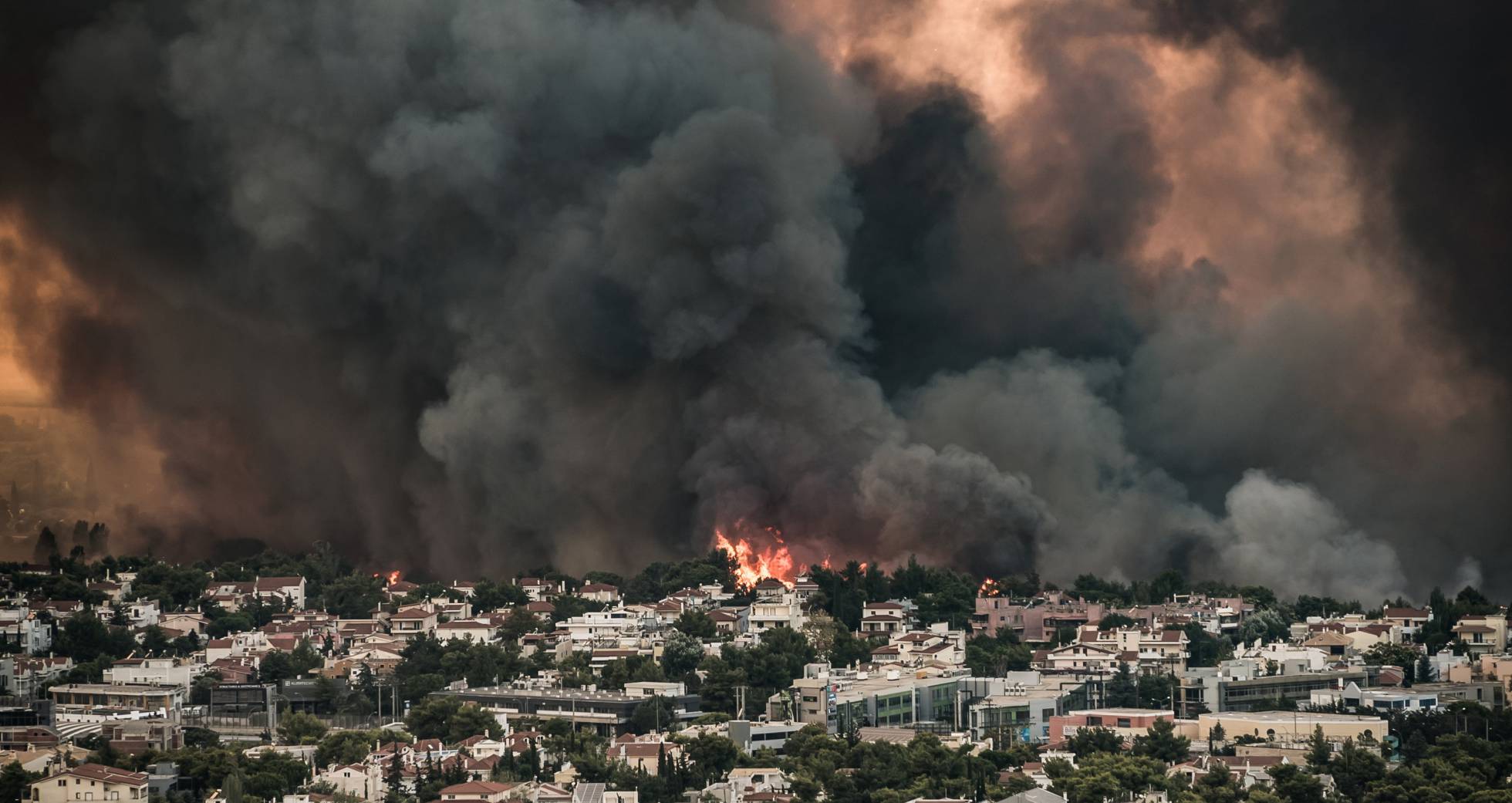 Los incendios descontrolados del Mediterráneo oriental, en imágenes