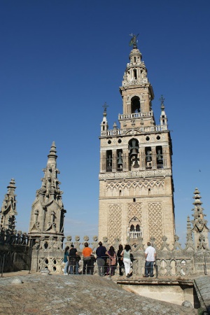 La catedral de Sevilla vista desde arriba