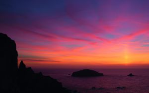 Atardecer en Cabo Peñas, Asturias.