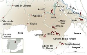 Mapa de La Rioja Baja.