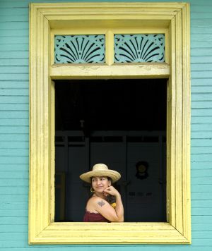 Casa colonial en San Juan del Sur, en la costa de Nicaragua.