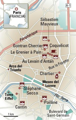 Mapa de París.
