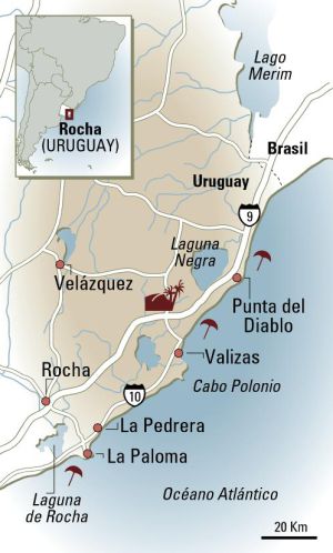 Mapa de la costa de Rocha