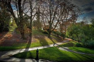 Parque de Buttes Chaumont, ubicado al norte de París.
