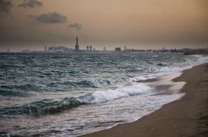 Playa de Montgat, cerca de Barcelona. Playa de Montgat, cerca de Barcelona.