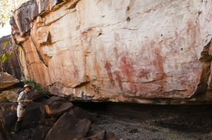Arte rupestre en Wren Gorge, Kimberly.