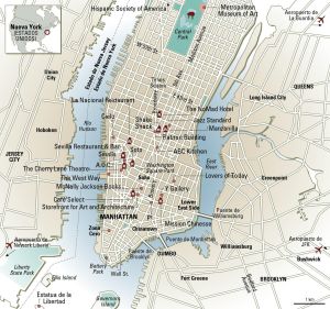 La Nueva York de nueve españoles