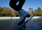 Boston con patines de hielo Boston con patines de hielo