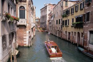 Un taxi acuático de Venecia.