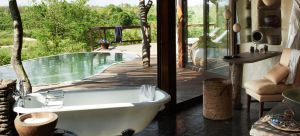 Bañera y piscina del Singita Sabi Sand.
