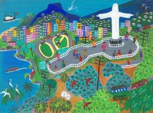 Pintura naif de Lia Mittarakis.