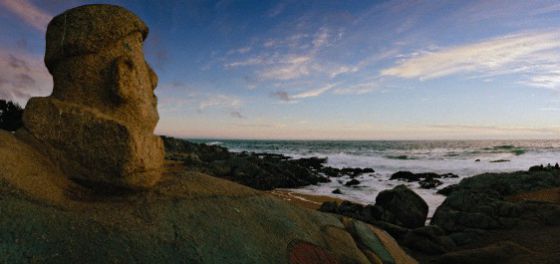 Escultura de Pablo Neruda en Isla Negra, El Quisco.