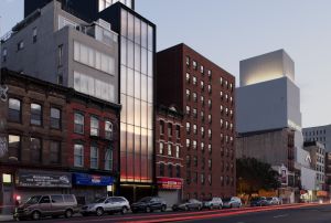 La galería Sperone Westwater (en primer término, el edificio más alto), y el New Museum al fondo.