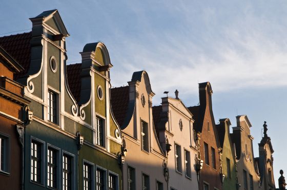 Fachadas en el Camino Real (Dluga), una de las calles más vistosas de Gdansk.