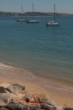 Playa de Caxias, junto a Lisboa. Playa de Caxias, junto a Lisboa.
