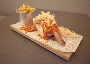 ‘Hot dogs’ de mesa y mantel